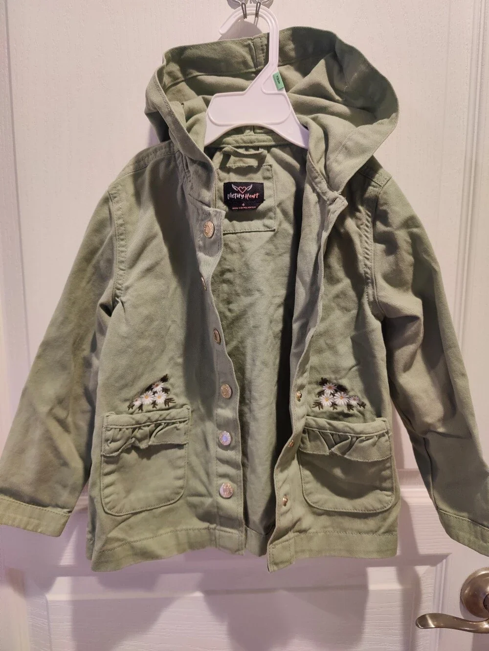 Victory Heart Girls Green Military Jacket